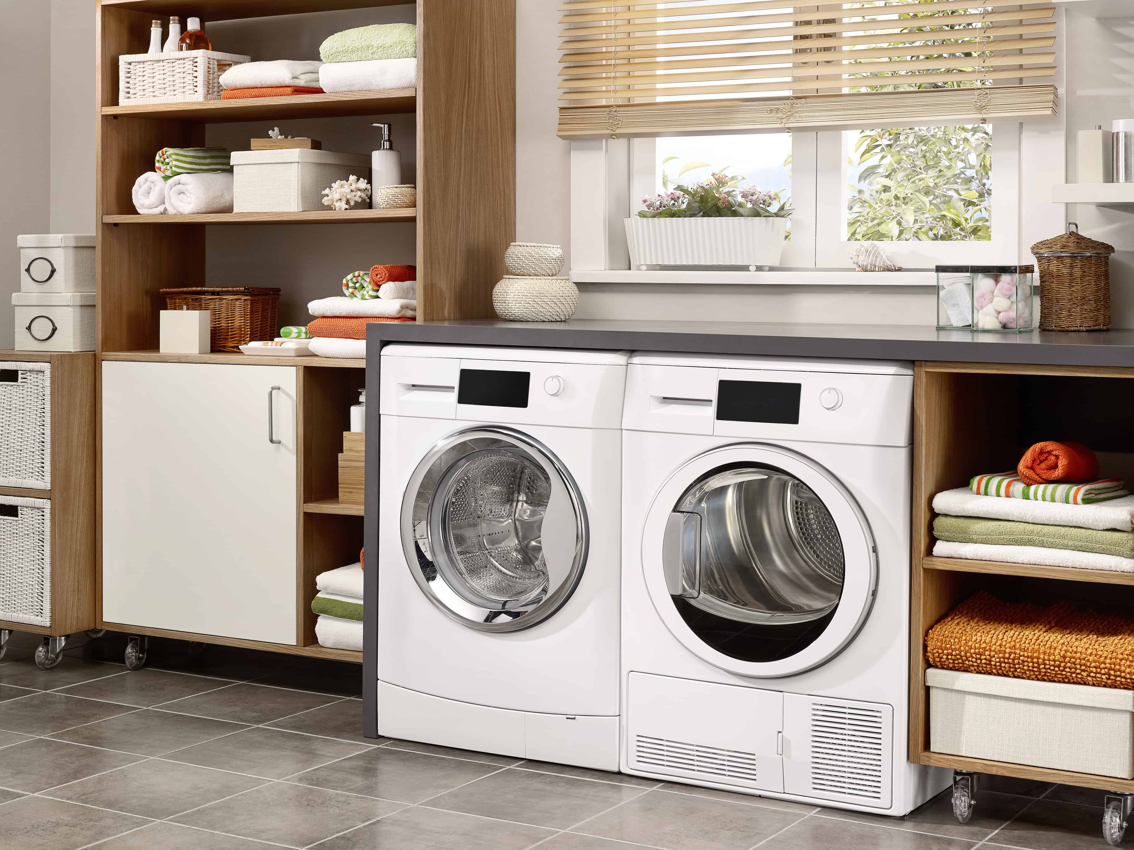 Domestic laundry room with washing machine and dryer - Mayflower®