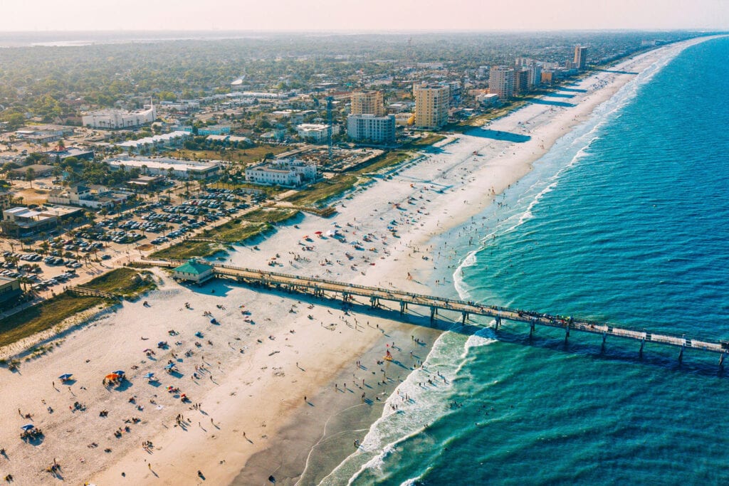 Living in Florida - Arial view of beach in Florida - Mayflower